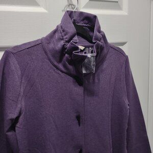 Soft Surroundings La Parisenne swing jacket NWT size XS purple